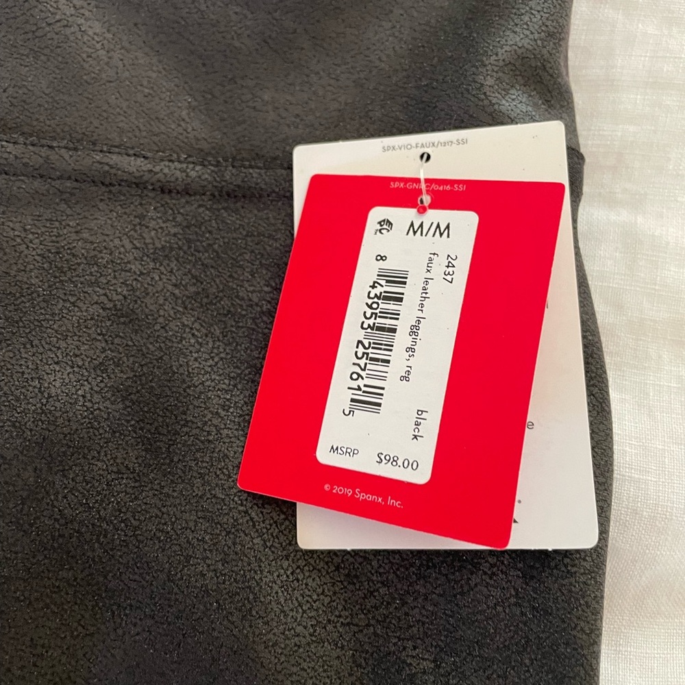 Brand new Spanx leather leggings size M